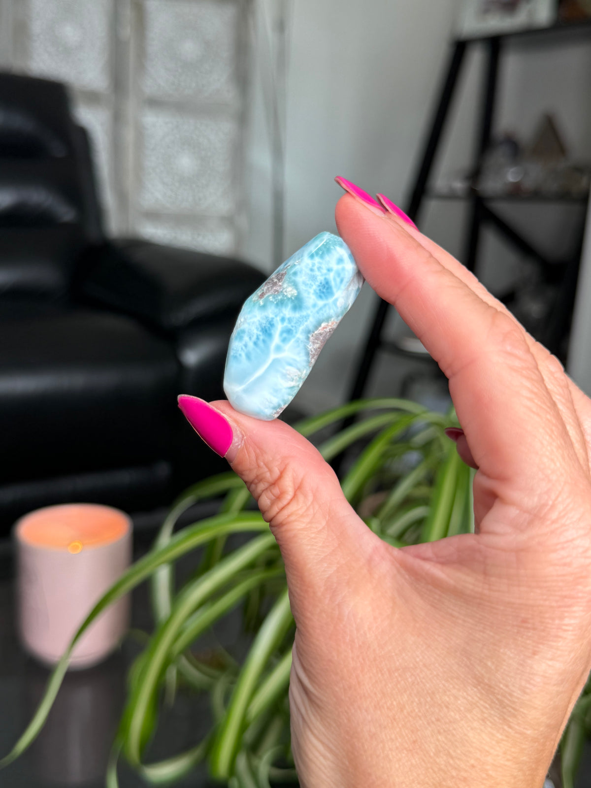 Larimar Polished Slice