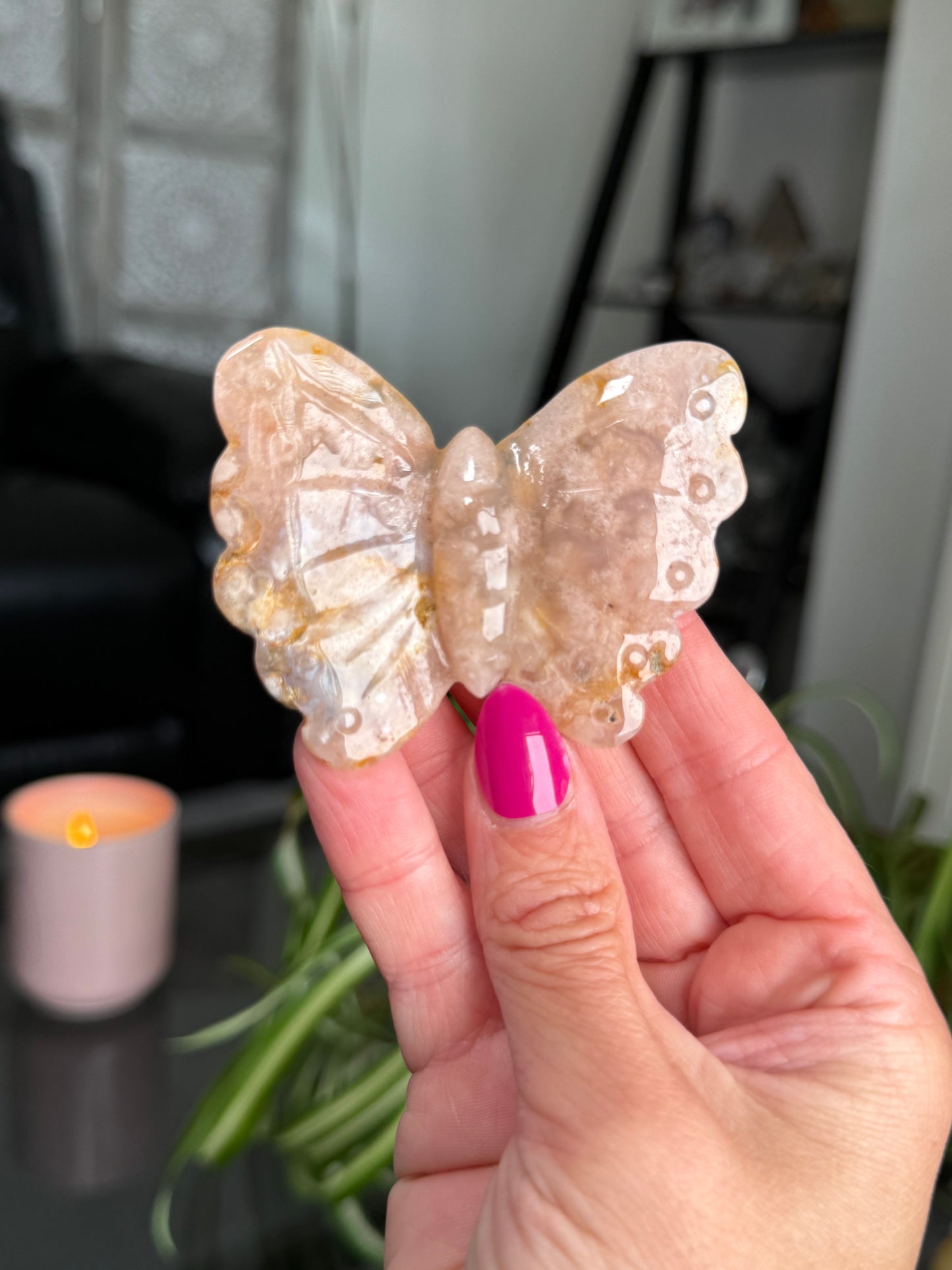 Flower Agate Butterfly