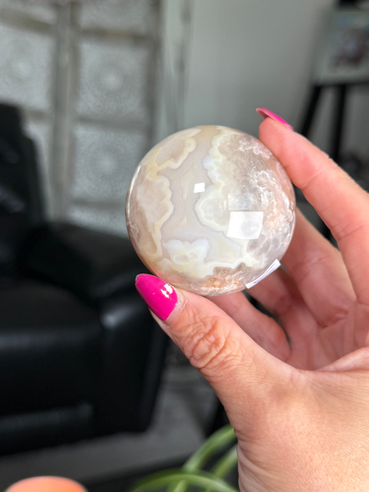 Flower Agate Sphere