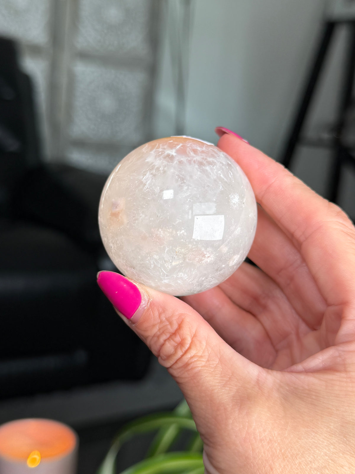 Flower Agate Sphere