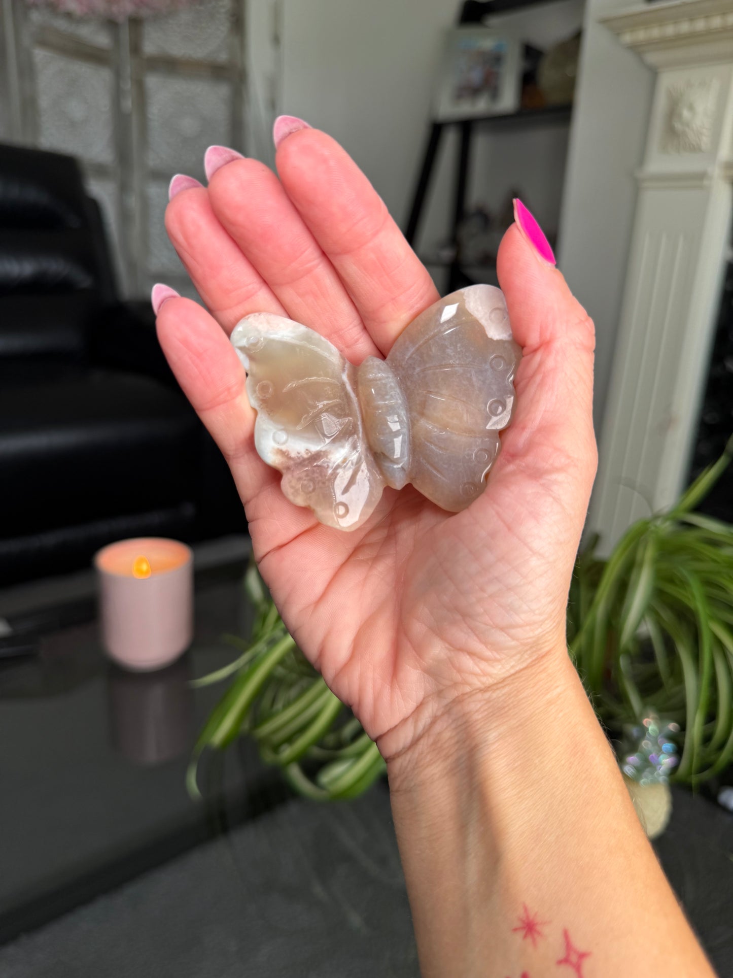 Flower Agate Butterfly