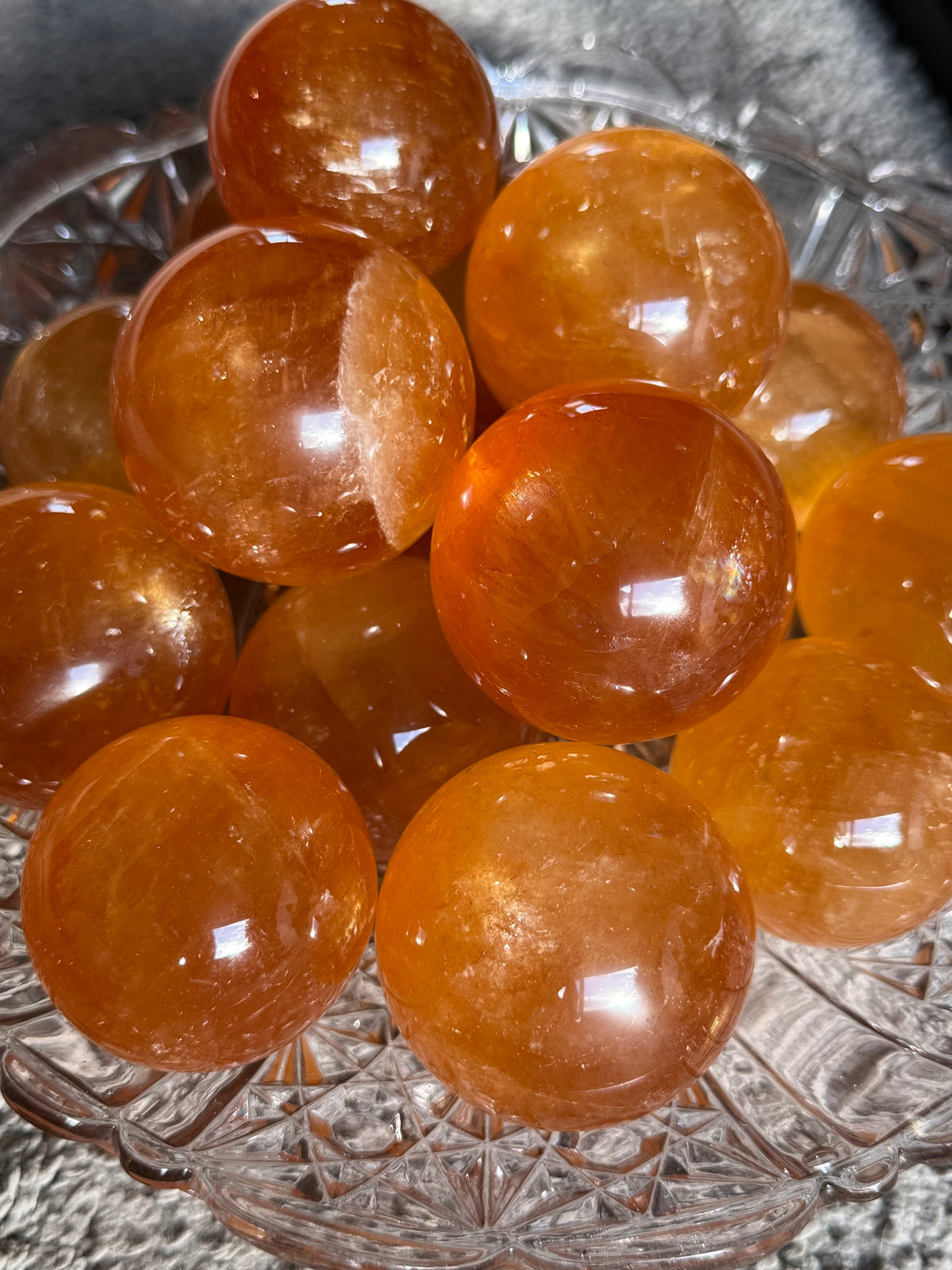 Honey Calcite Sphere