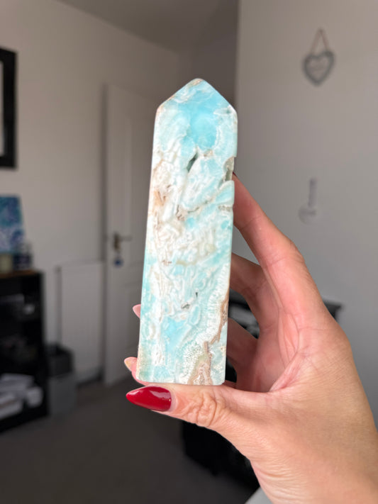 Blue Aragonite Tower