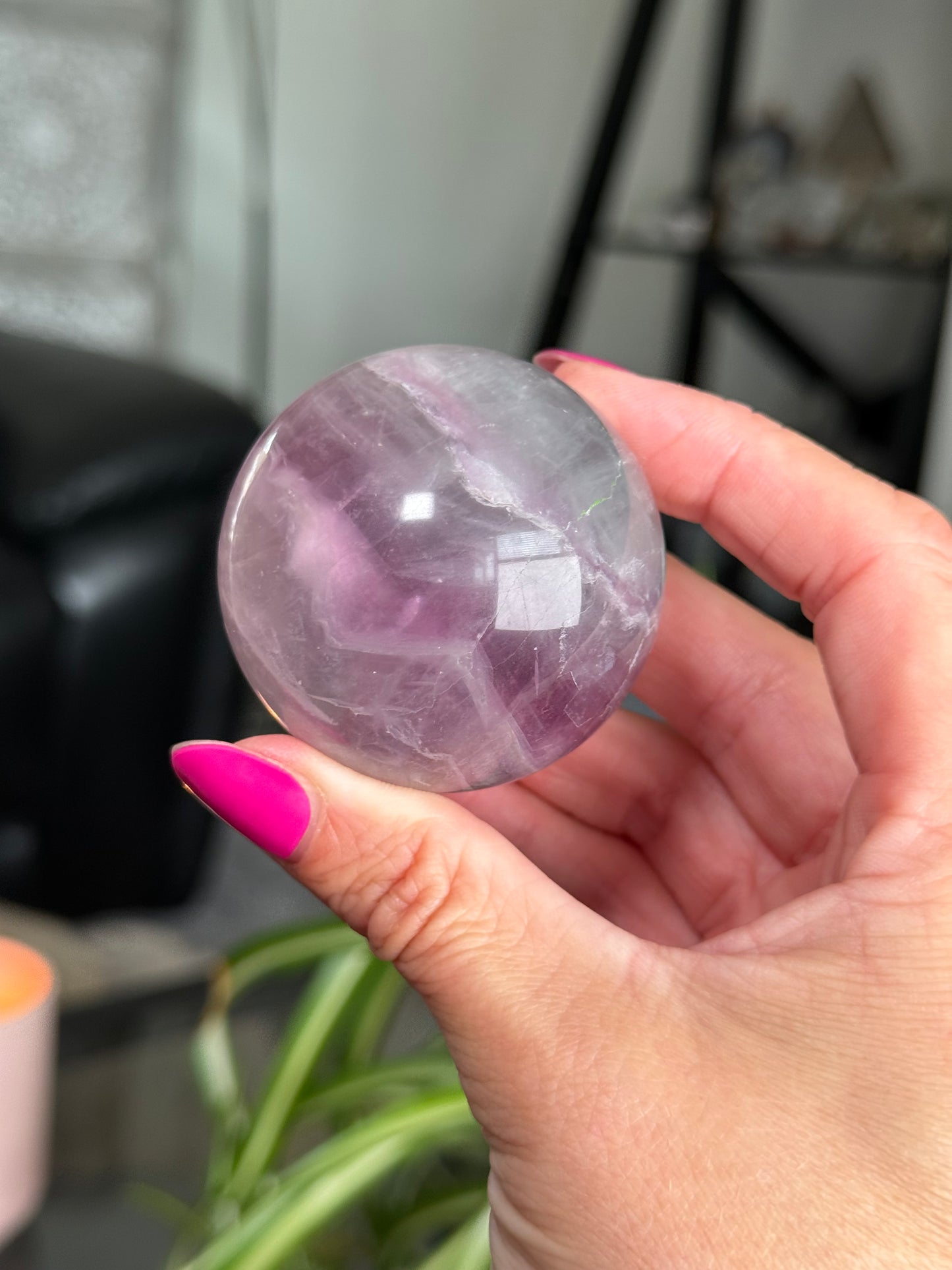 Purple & Green Fluorite Sphere