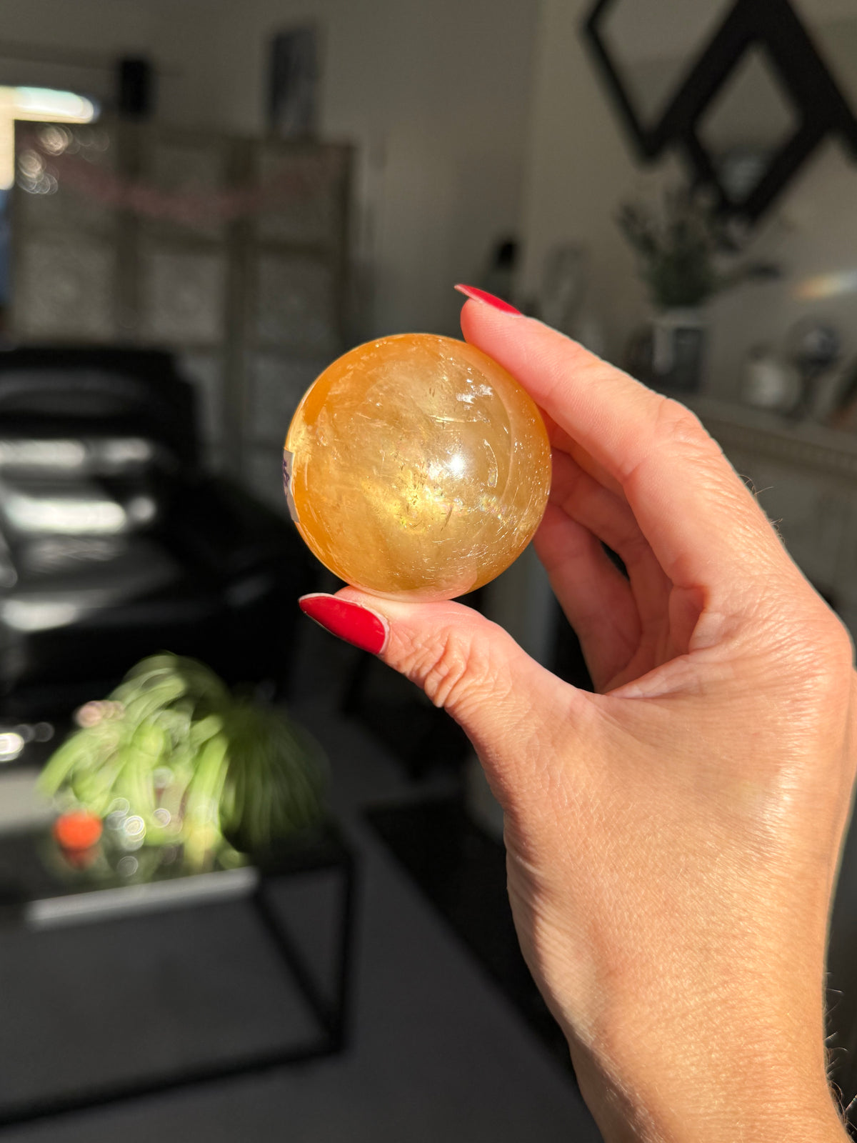 Honey Calcite Sphere - Imperfect