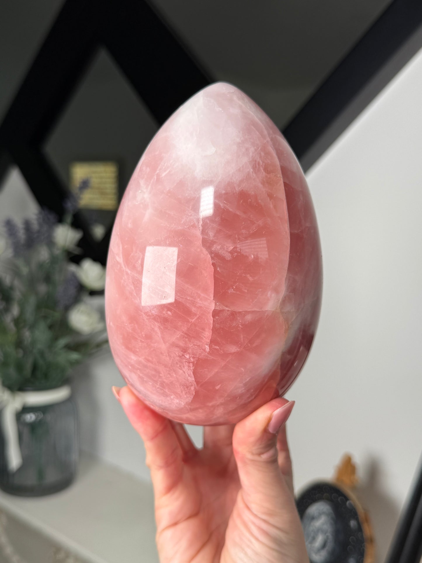 XL Rose Quartz Egg