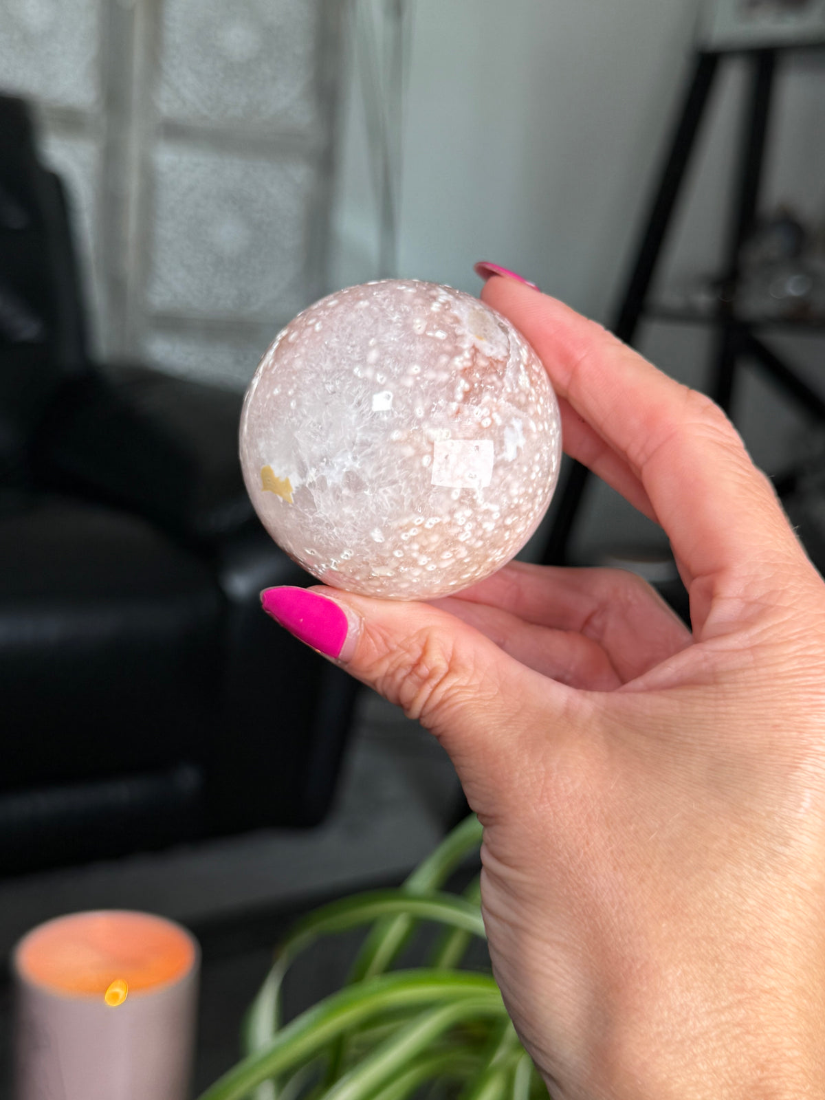 Flower Agate Sphere