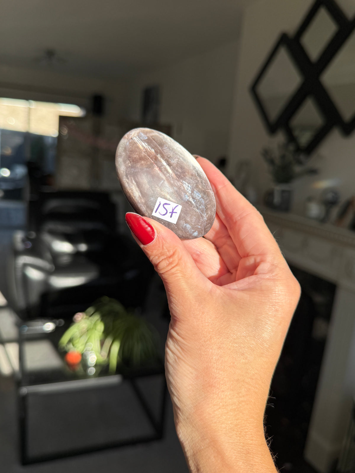Gem Lepidolite Palm
