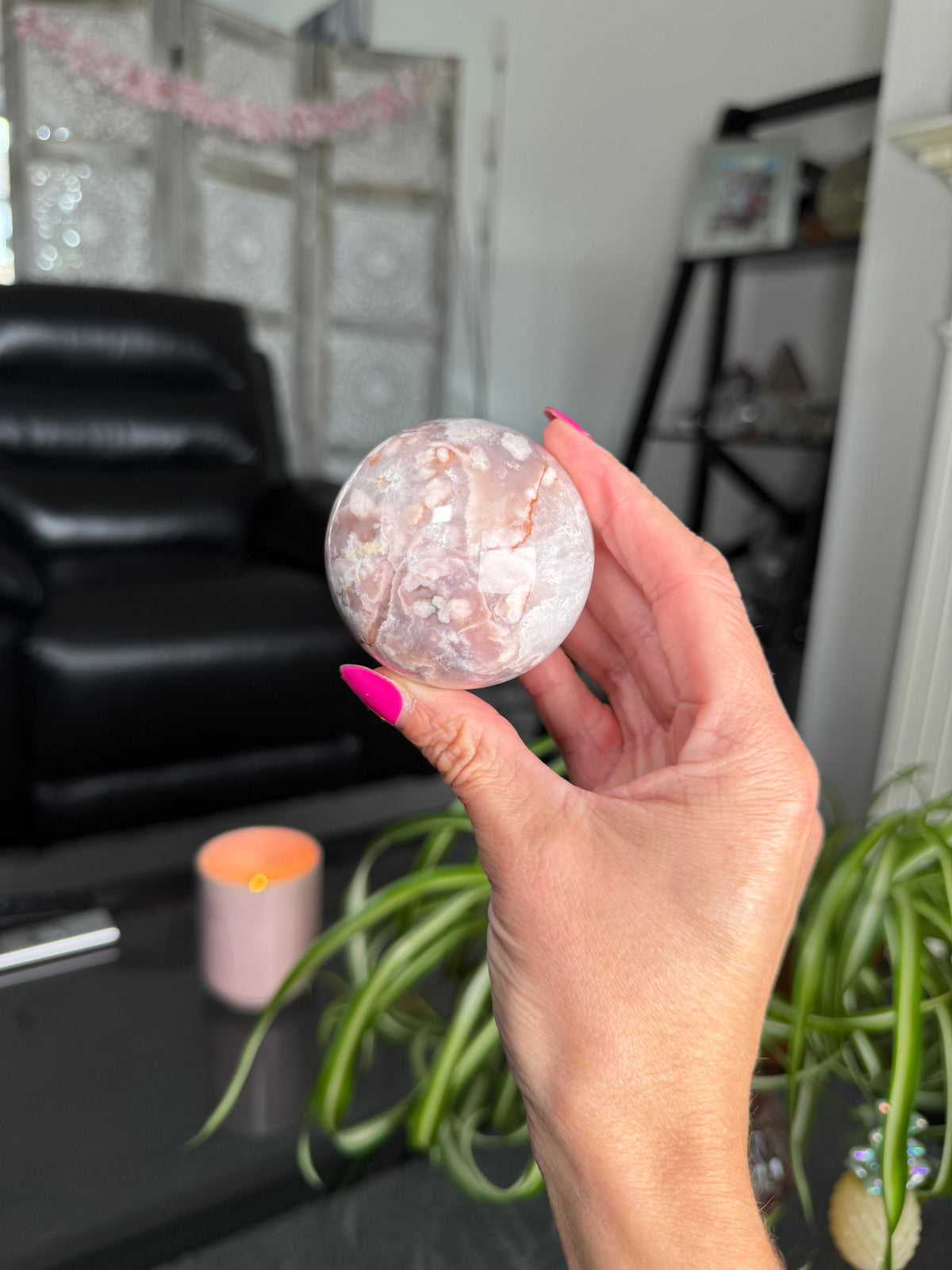 Flower Agate Sphere