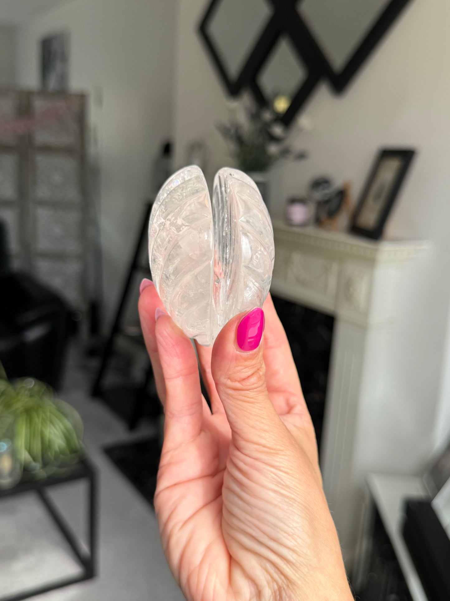 Master Carved Clear Quartz Shell