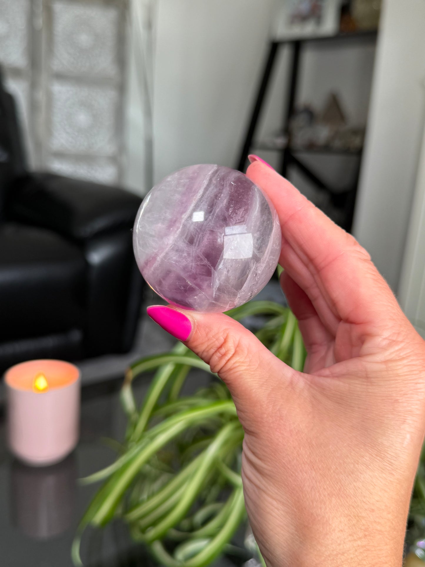 Purple & Green Fluorite Sphere