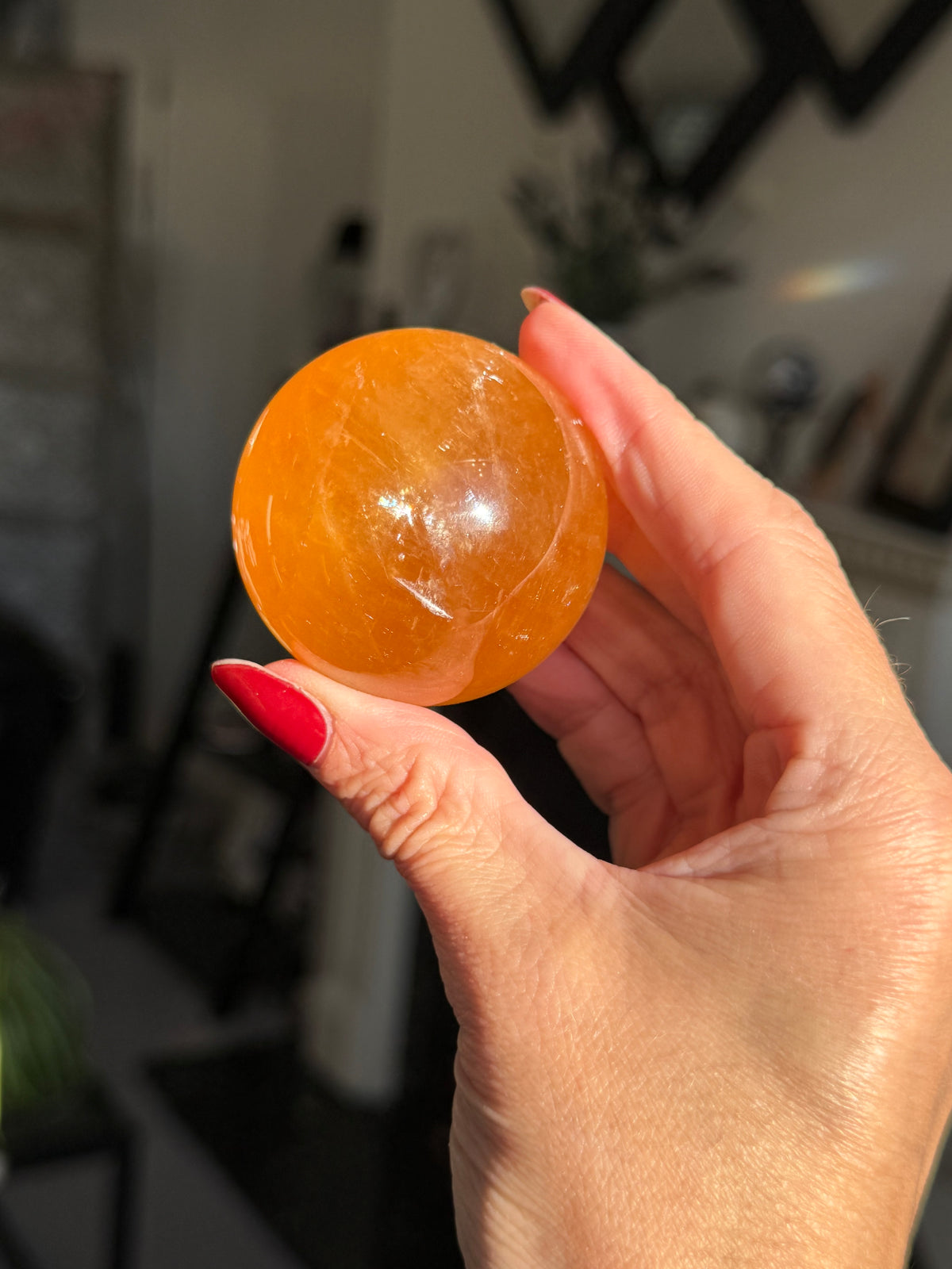 Honey Calcite Sphere - Imperfect