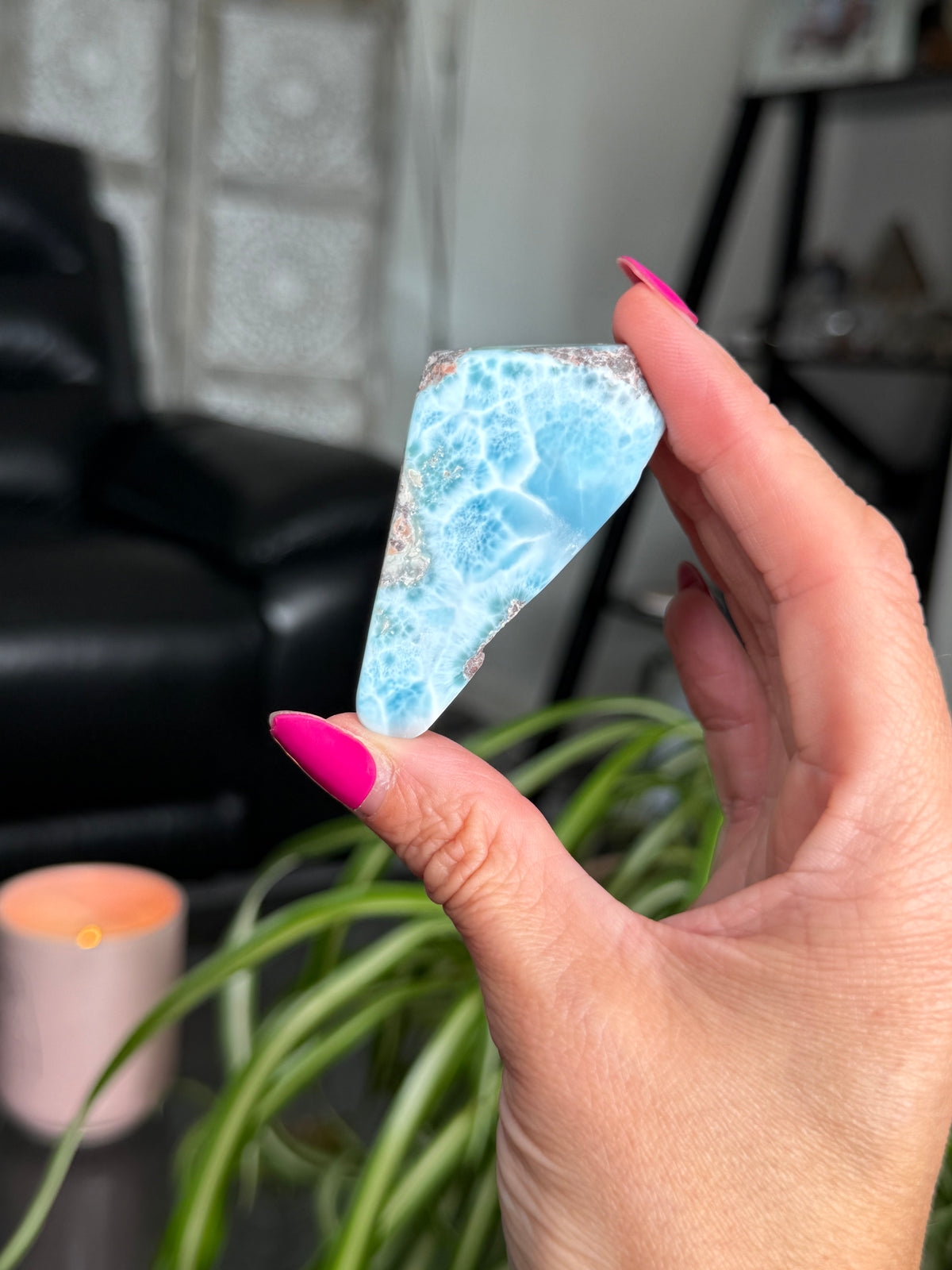 Larimar Polished Slice