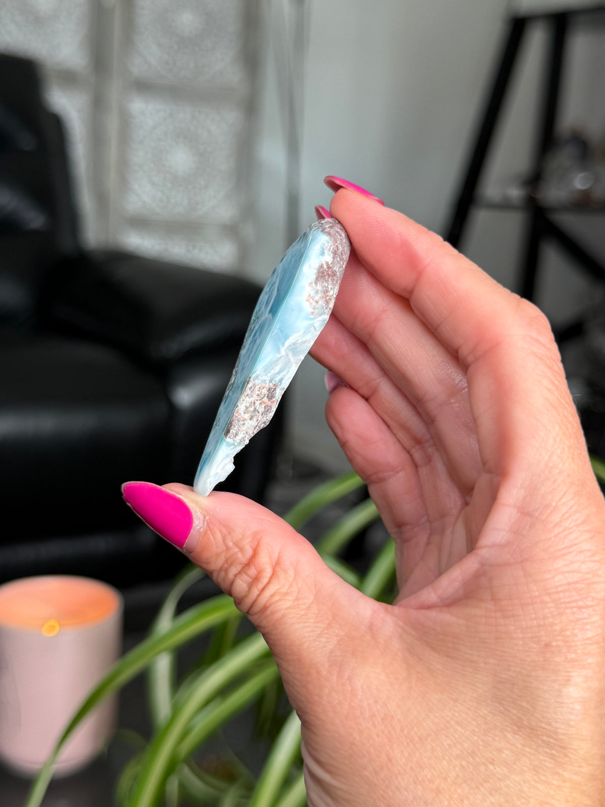 Larimar Polished Slice