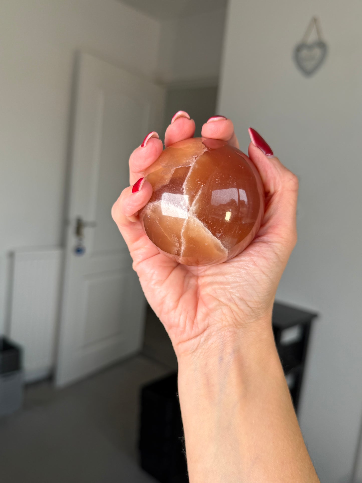 Honey Calcite Sphere
