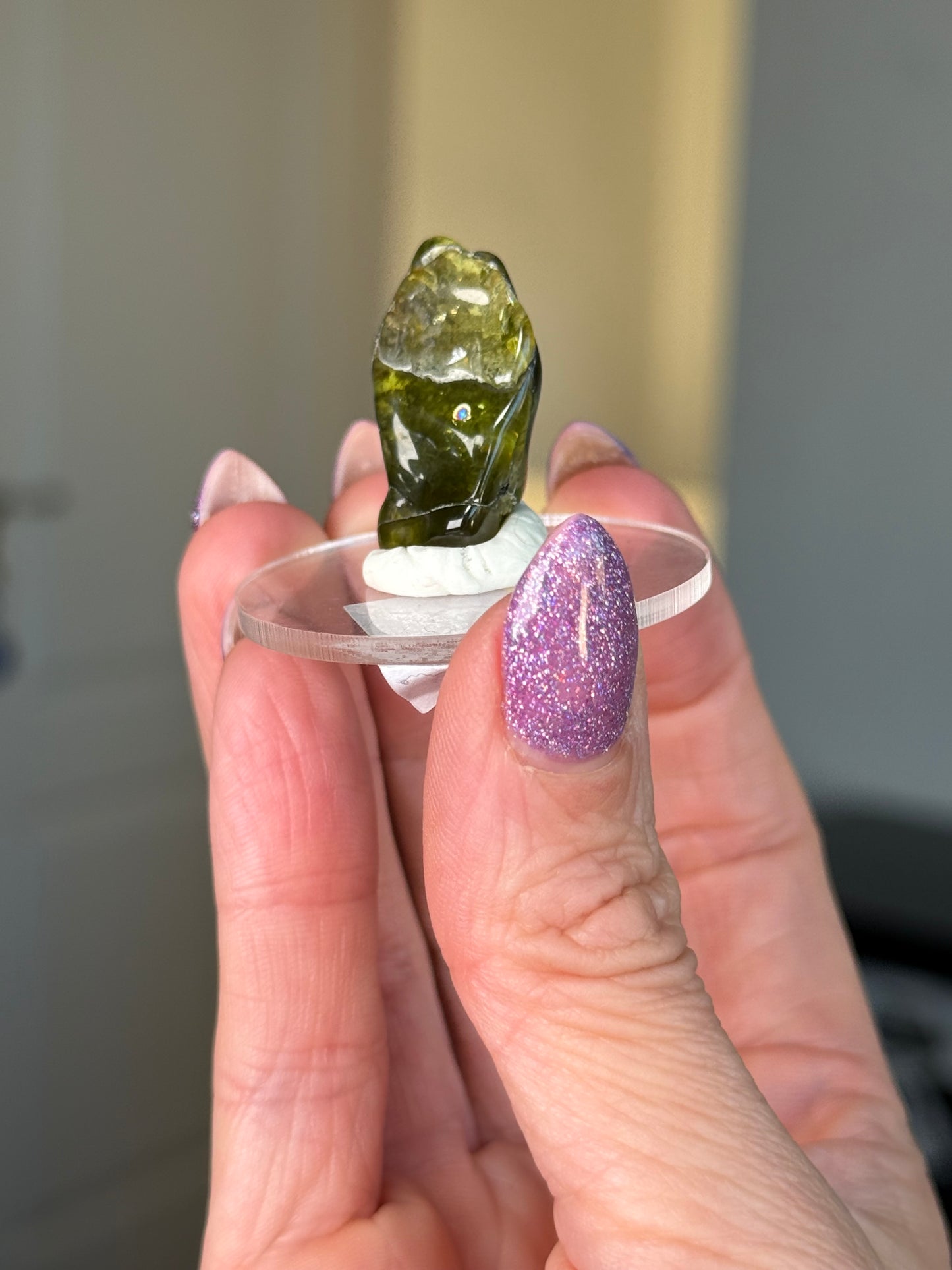 Peridot Tumble On Stand