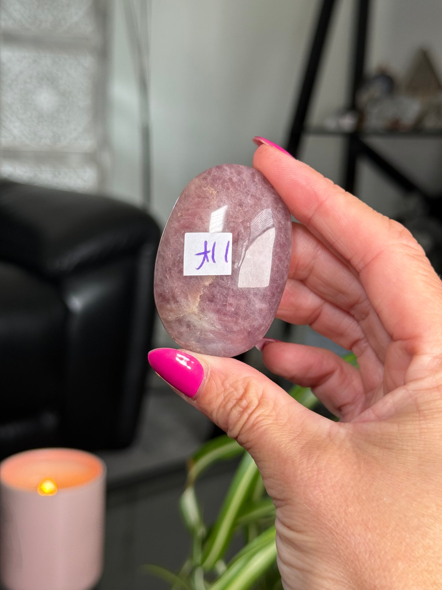 Lavender Rose Quartz Palm