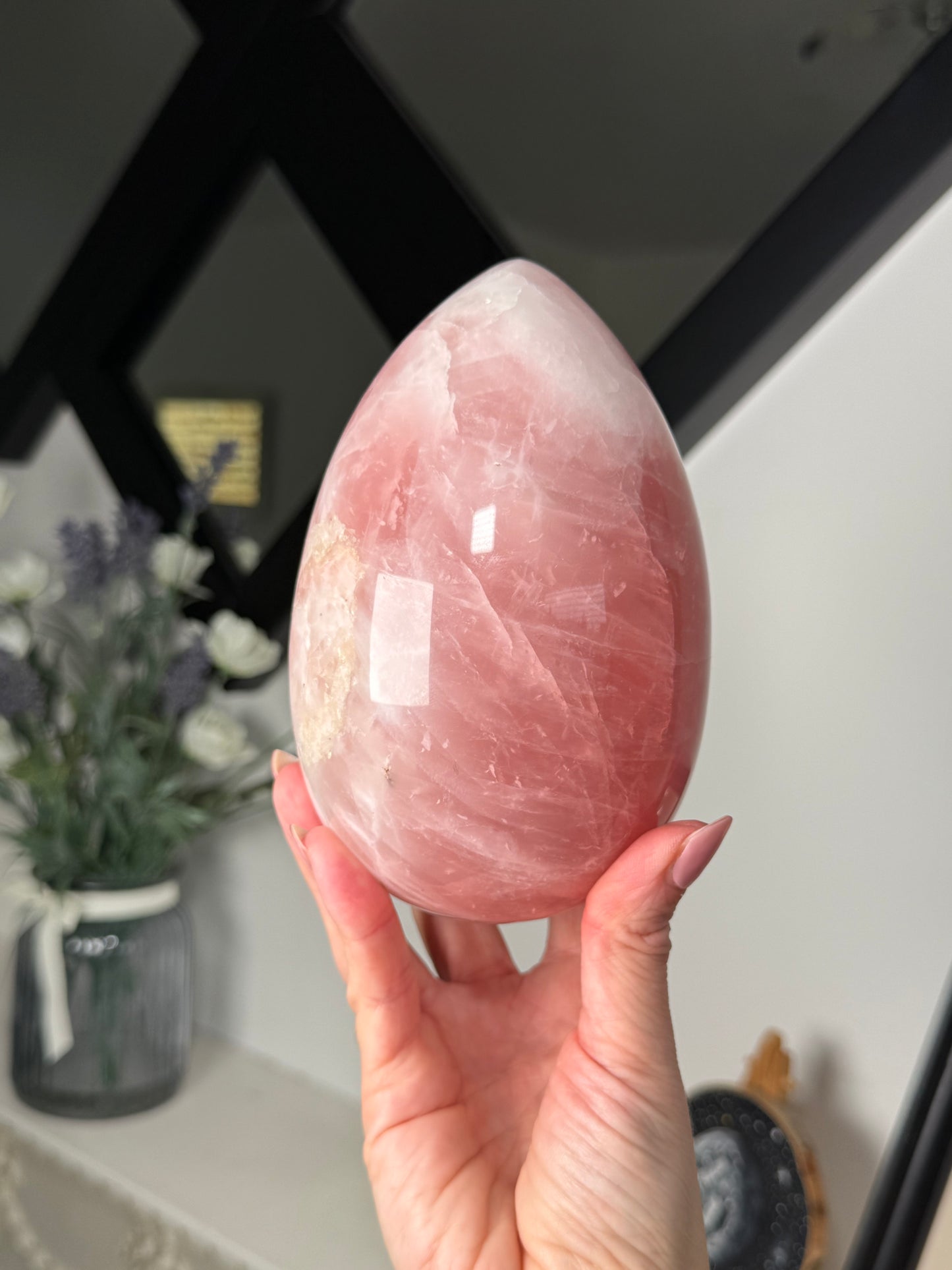 XL Rose Quartz Egg