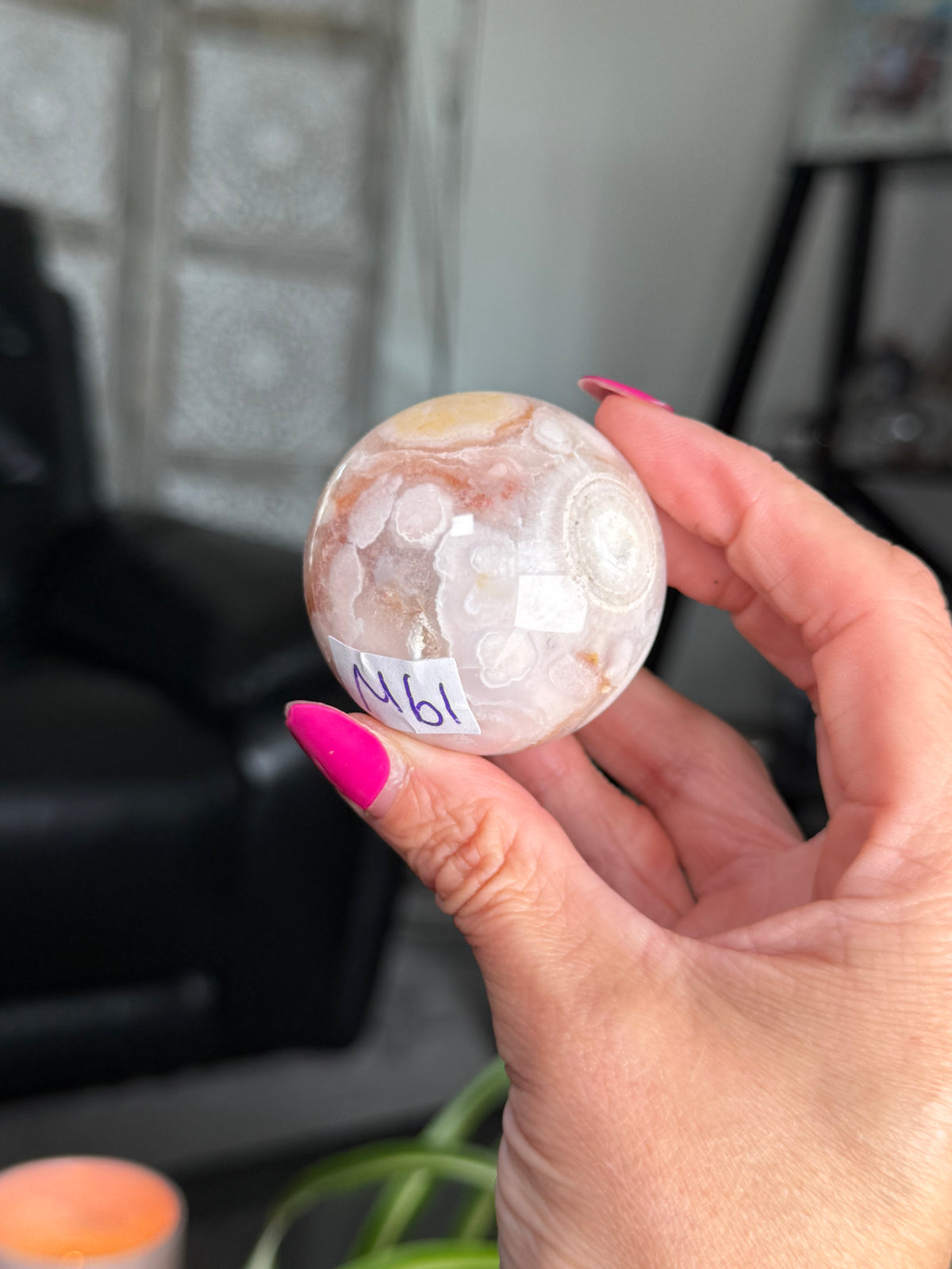 Flower Agate Sphere