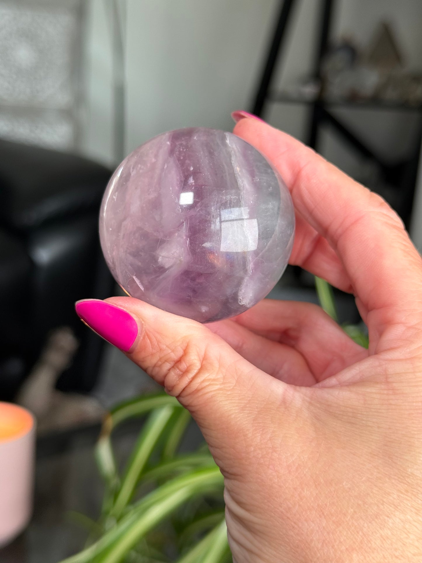 Purple & Green Fluorite Sphere