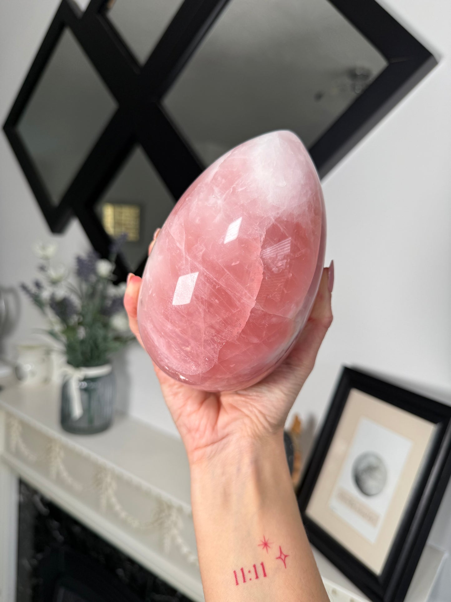 XL Rose Quartz Egg