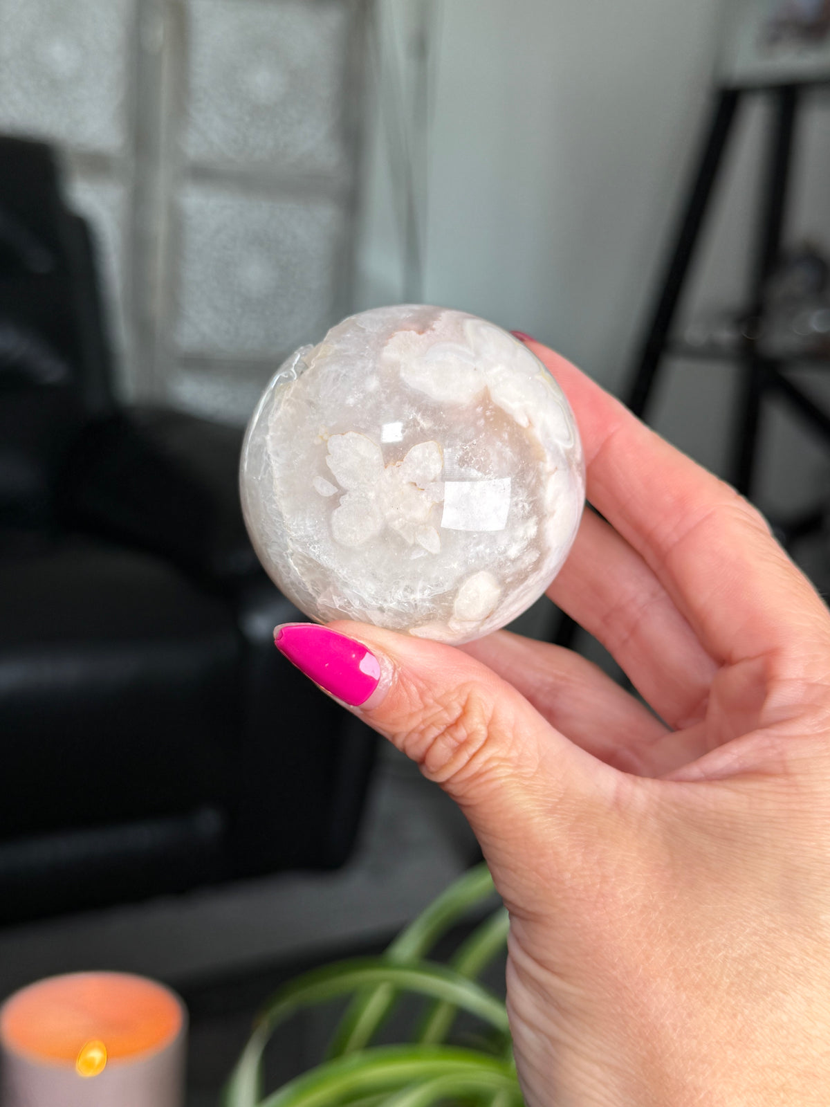 Flower Agate Sphere