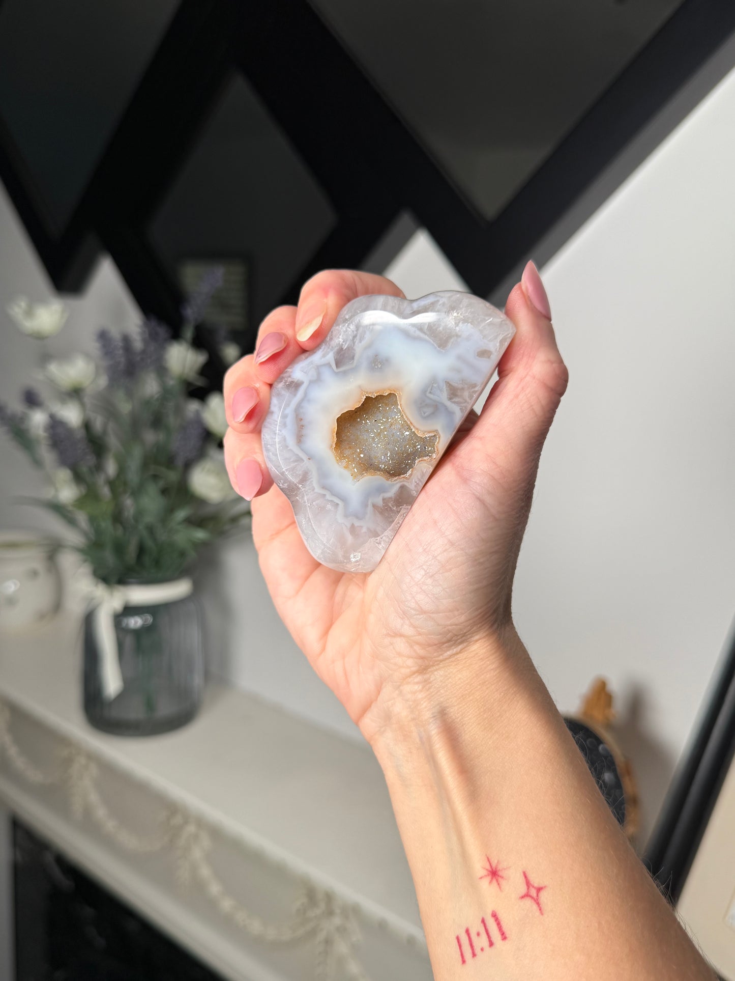 Agate Cloud With Calcite