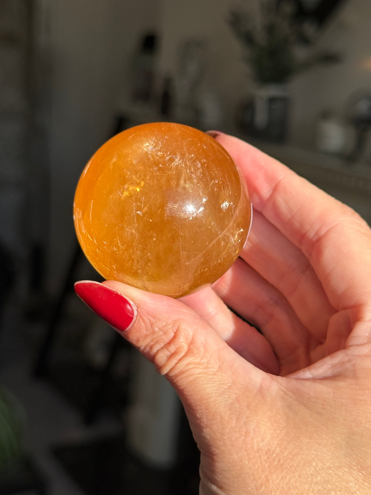 Honey Calcite Sphere - Imperfect