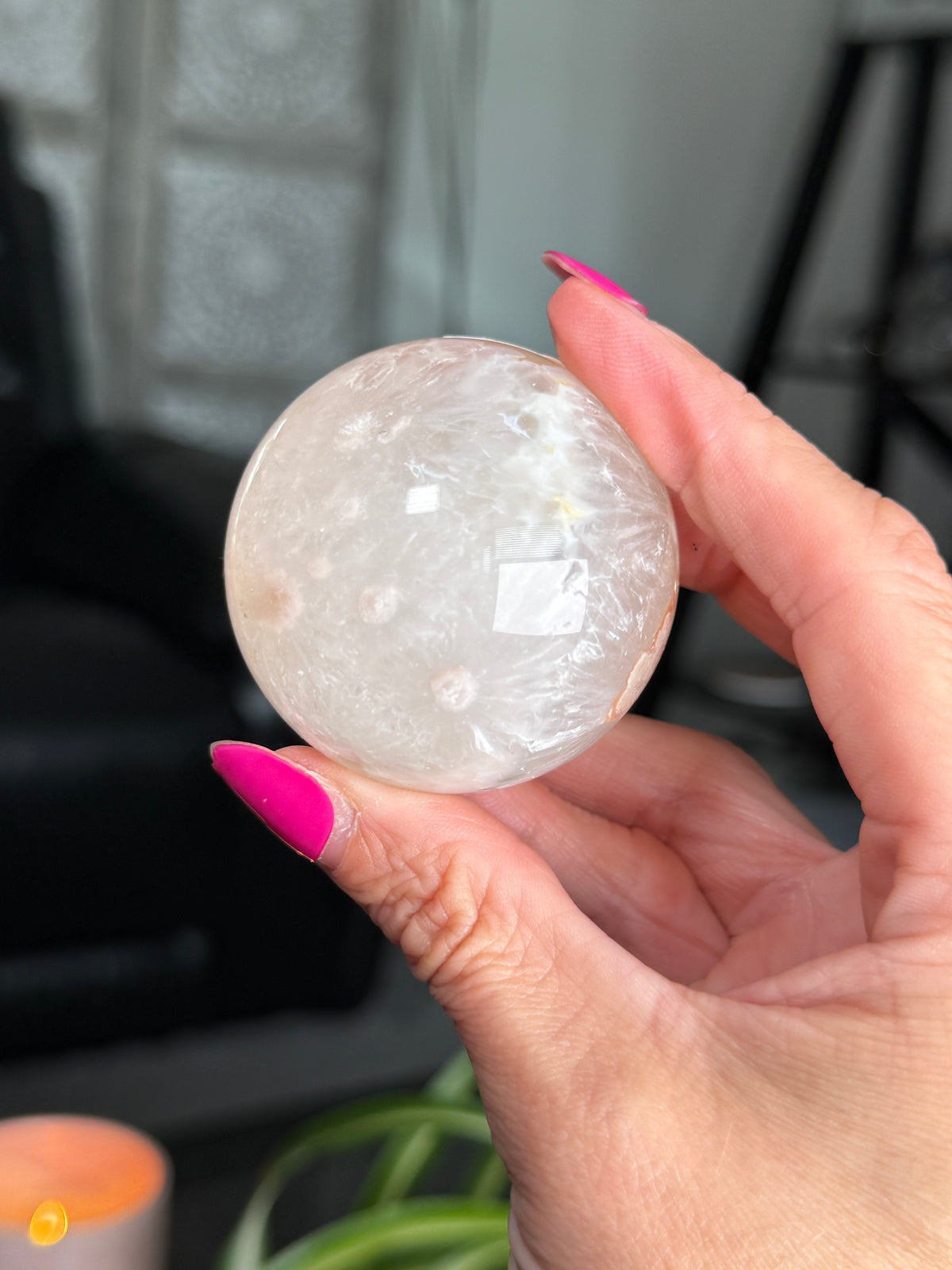 Flower Agate Sphere