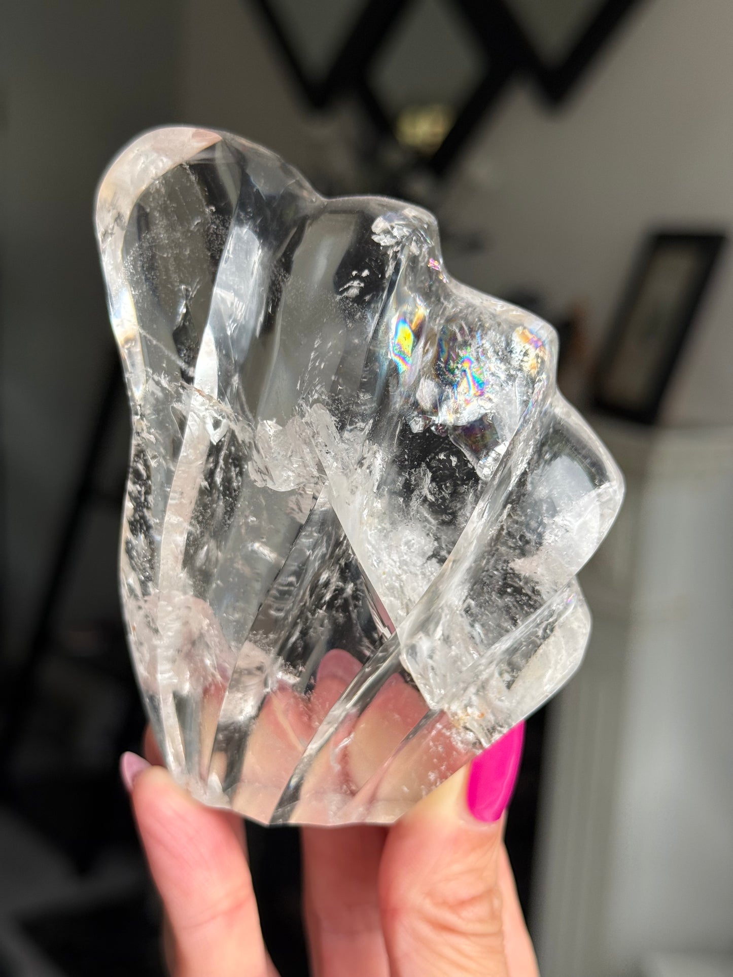 Master Carved Clear Quartz Wave