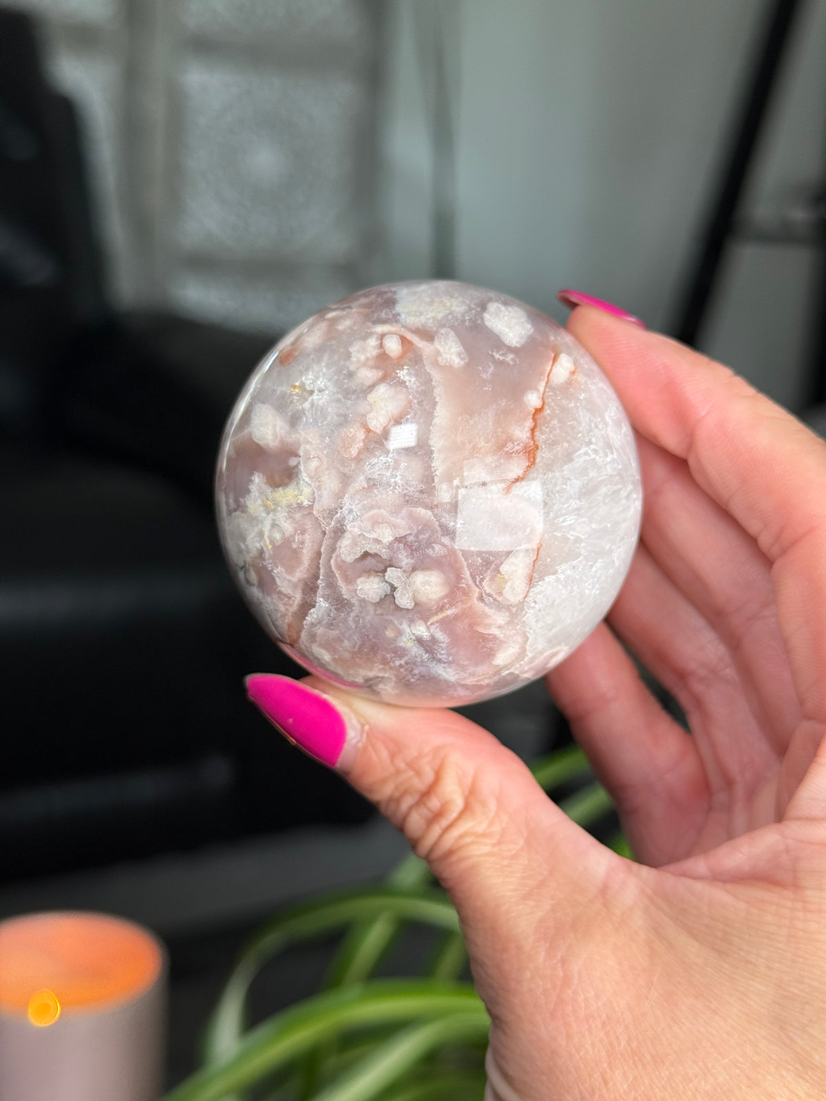 Flower Agate Sphere
