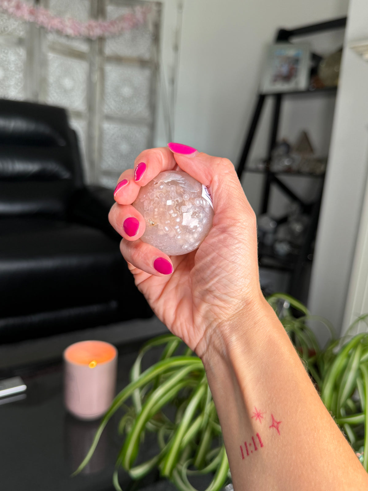 Flower Agate Sphere