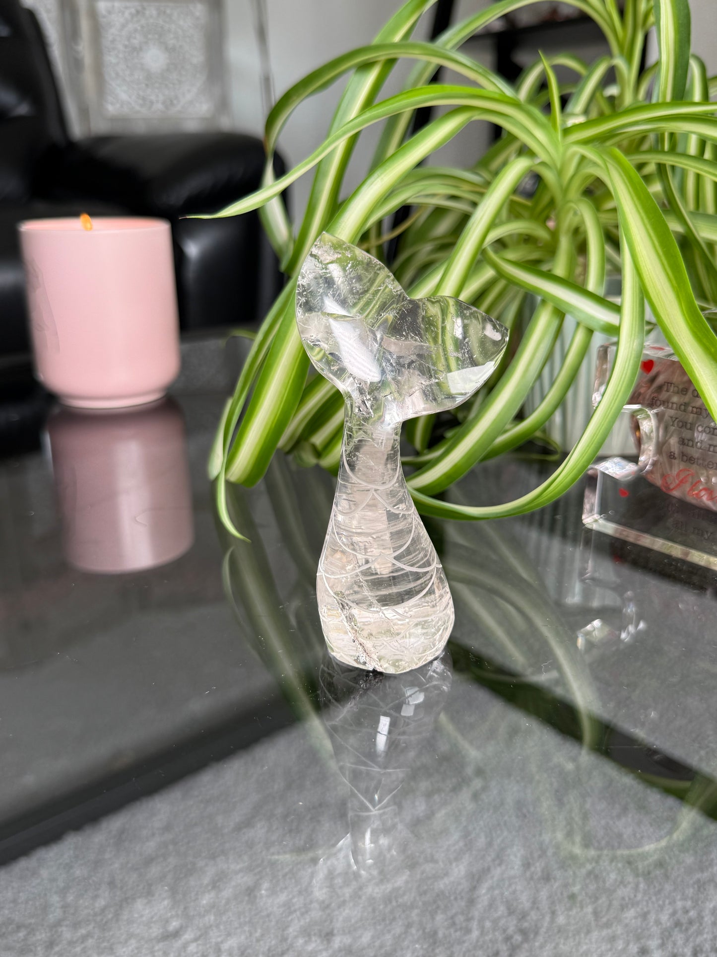 Master Carved Mermaid Tail - Clear Quartz
