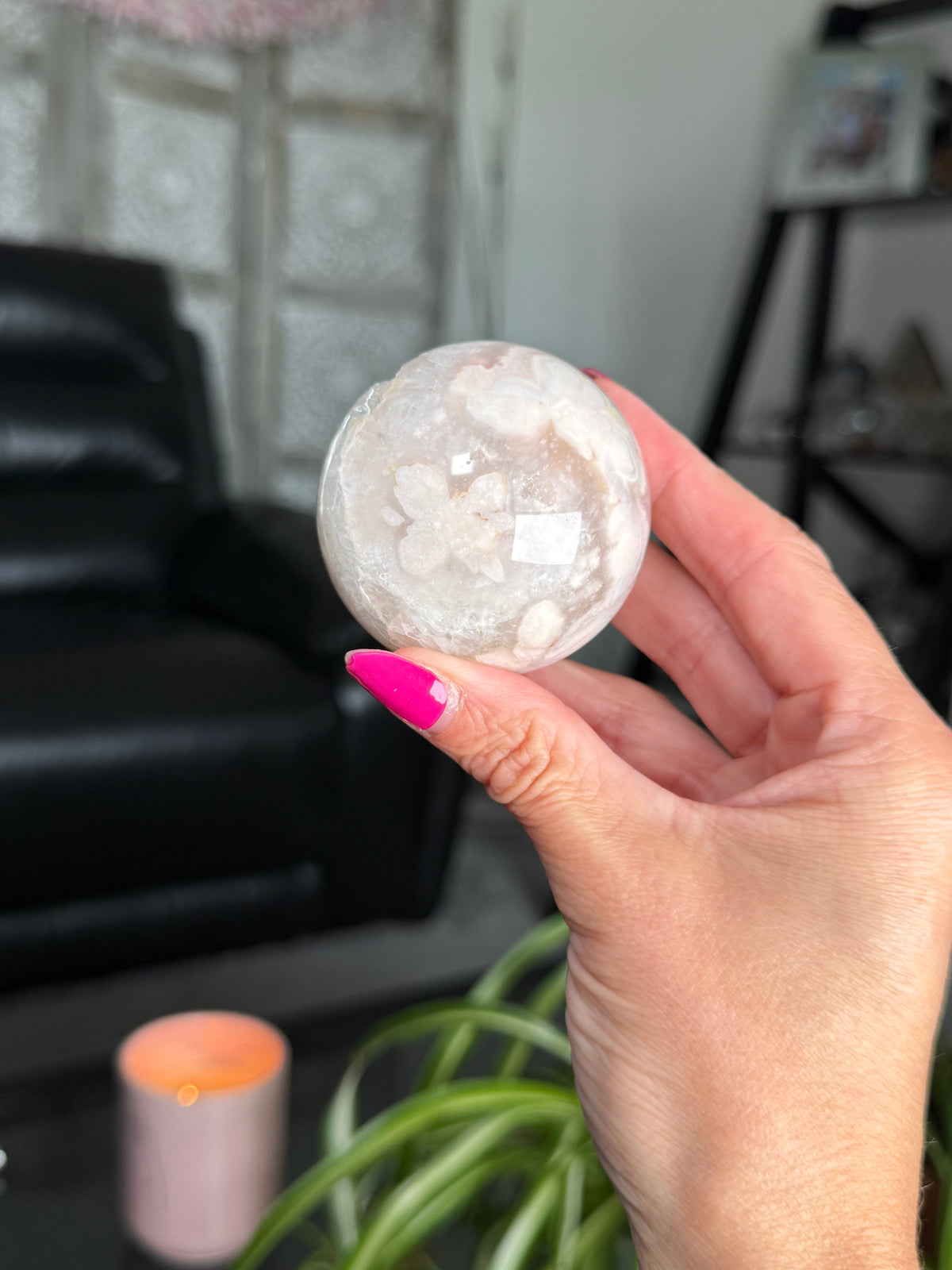 Flower Agate Sphere