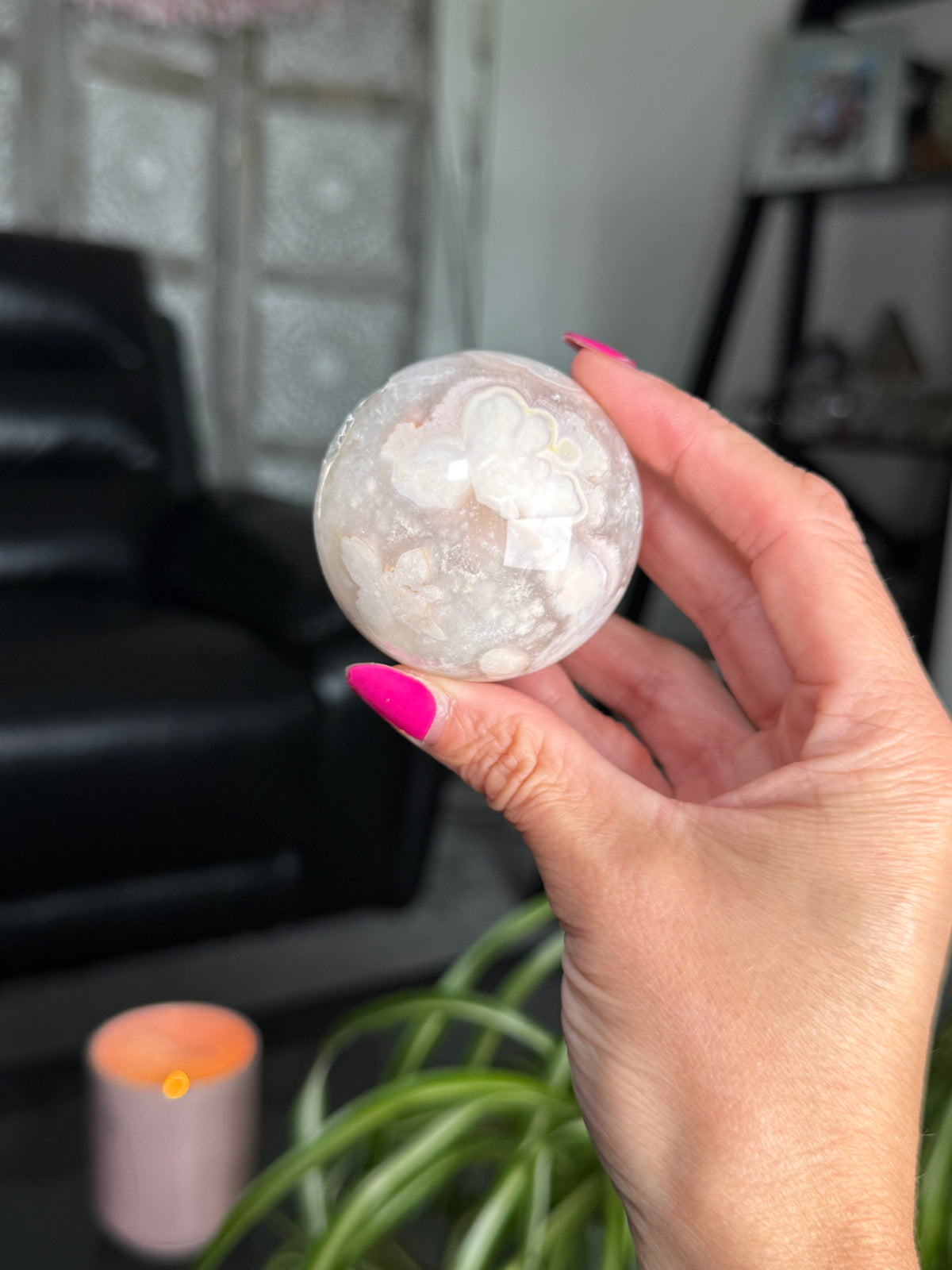 Flower Agate Sphere
