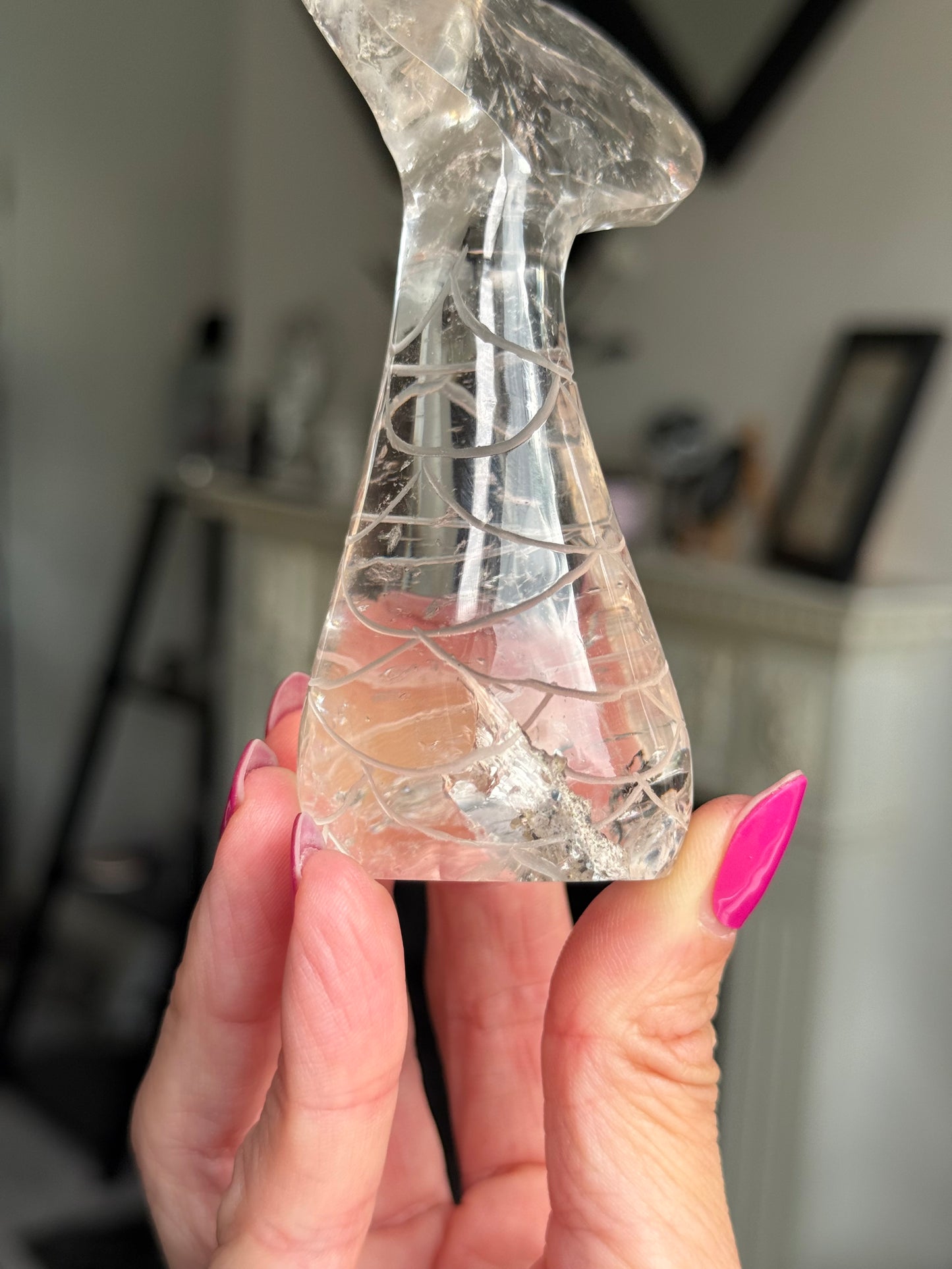 Master Carved Mermaid Tail - Clear Quartz