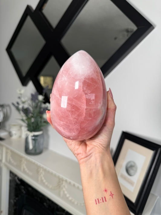 XL Rose Quartz Egg