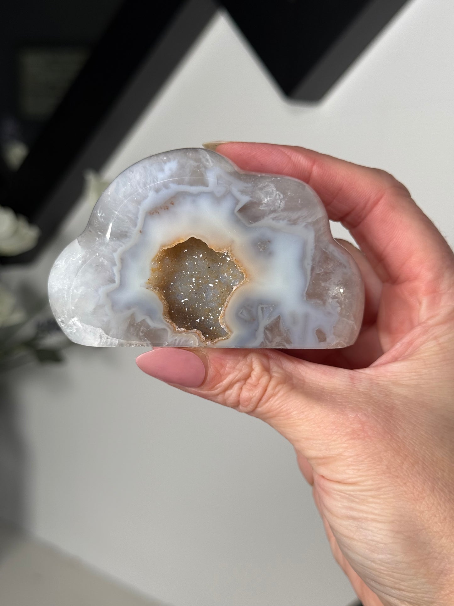 Agate Cloud With Calcite