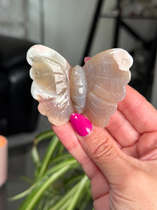 Flower Agate Butterfly