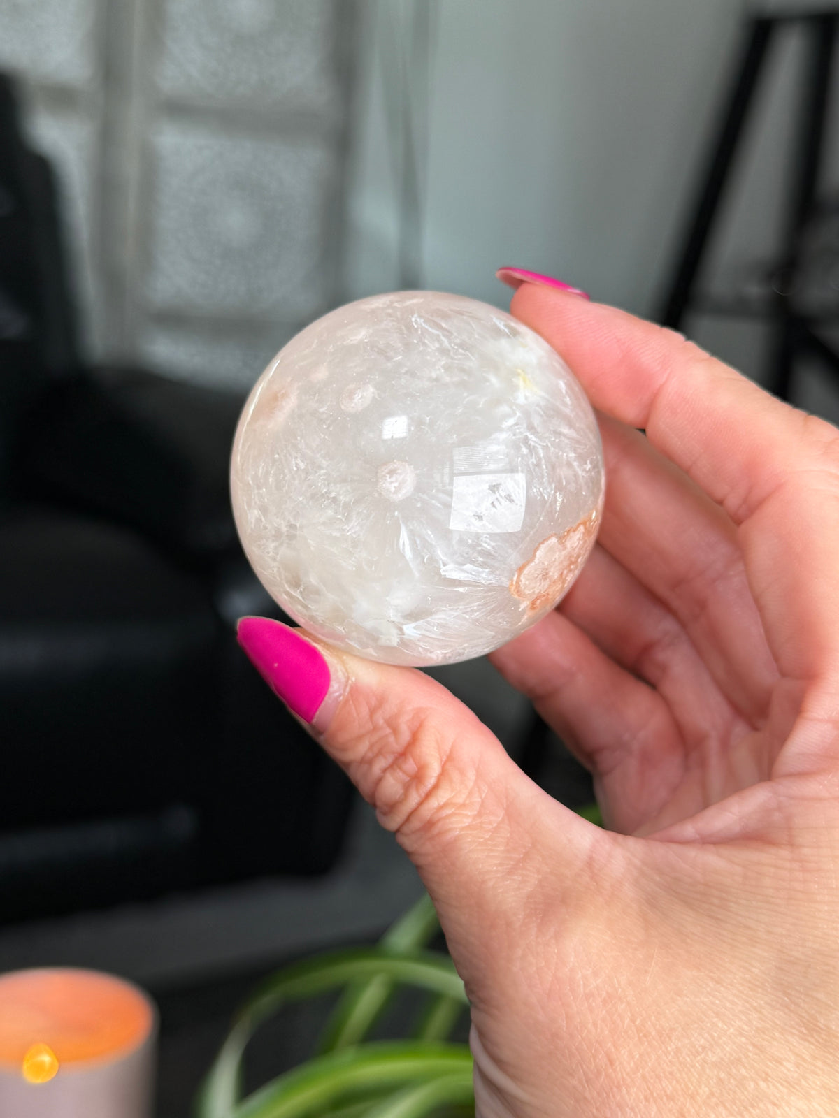 Flower Agate Sphere