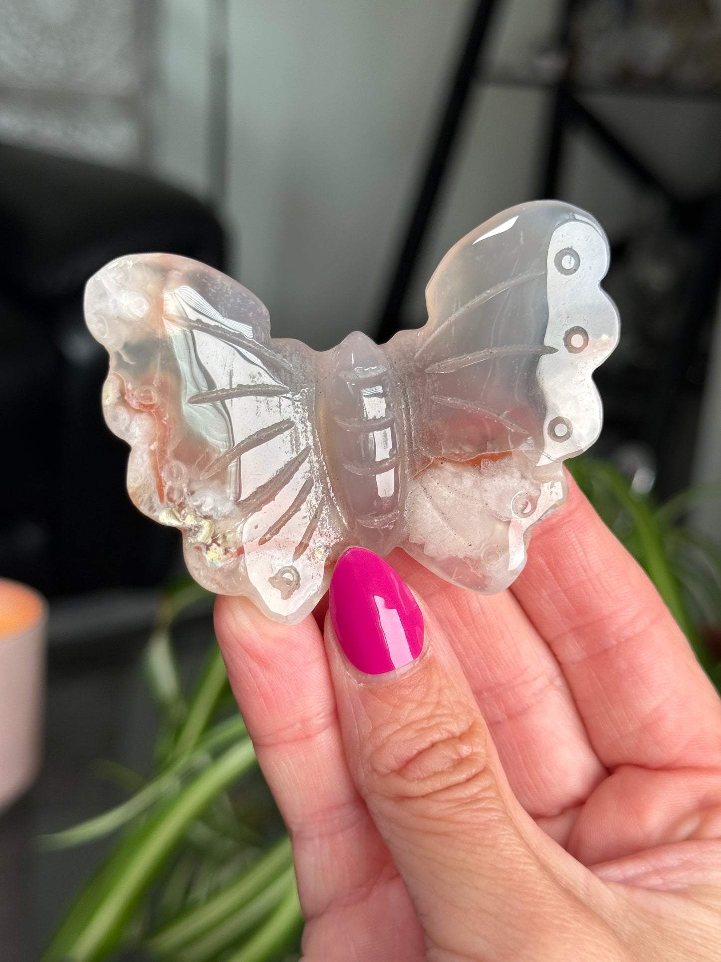 Flower Agate Butterfly