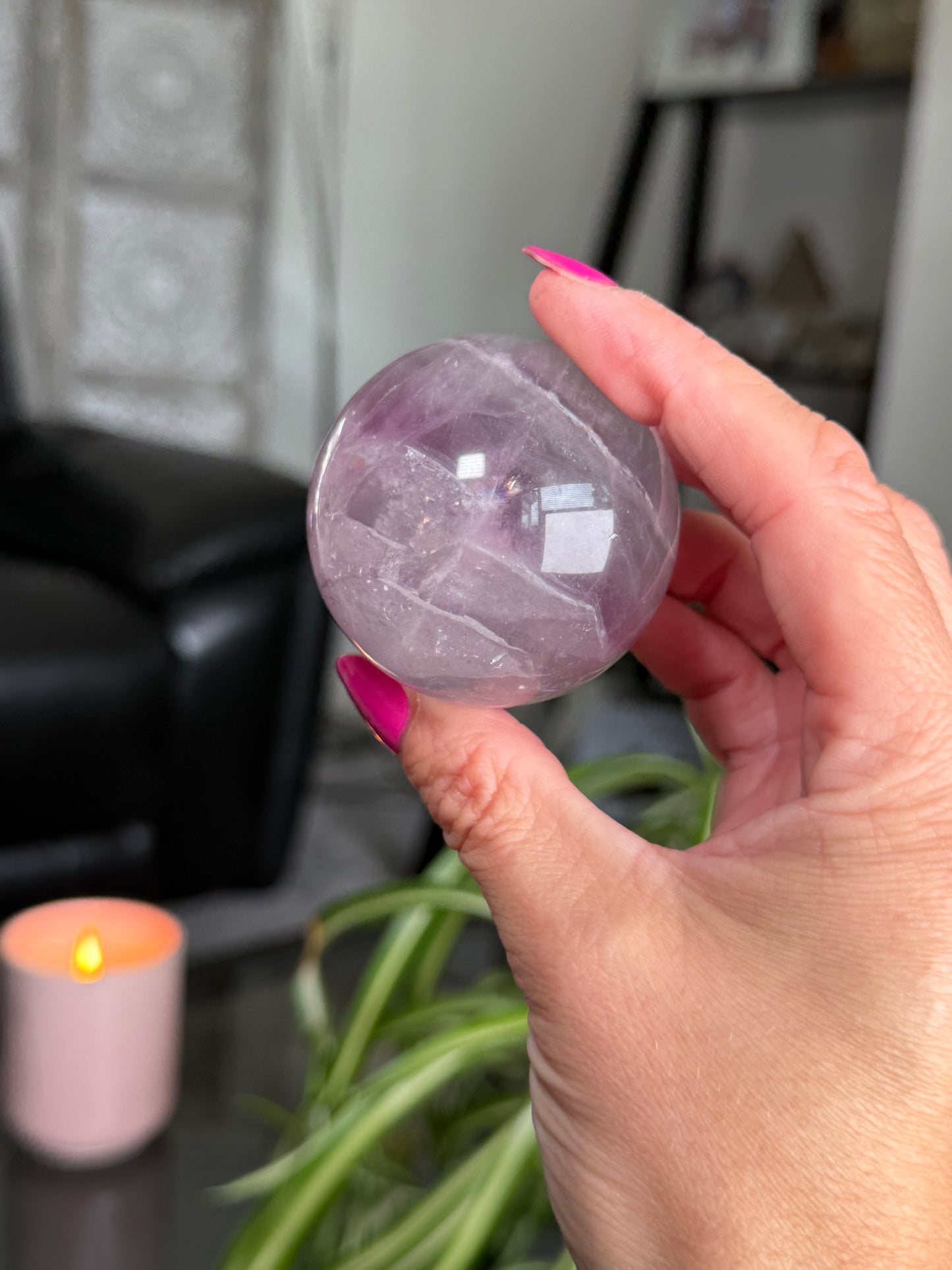 Purple & Green Fluorite Sphere