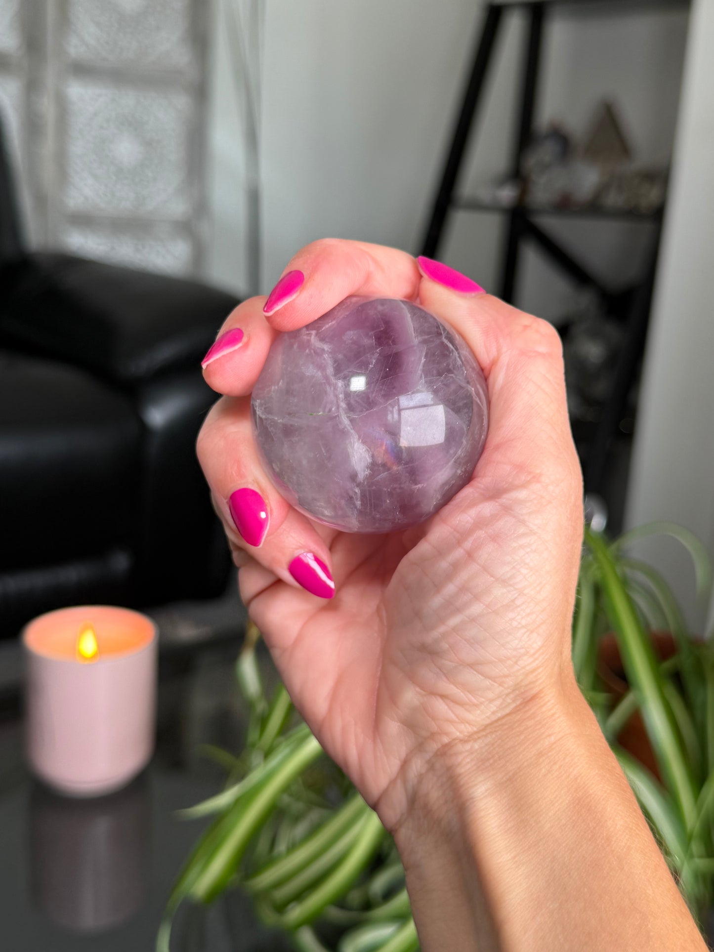 Purple & Green Fluorite Sphere