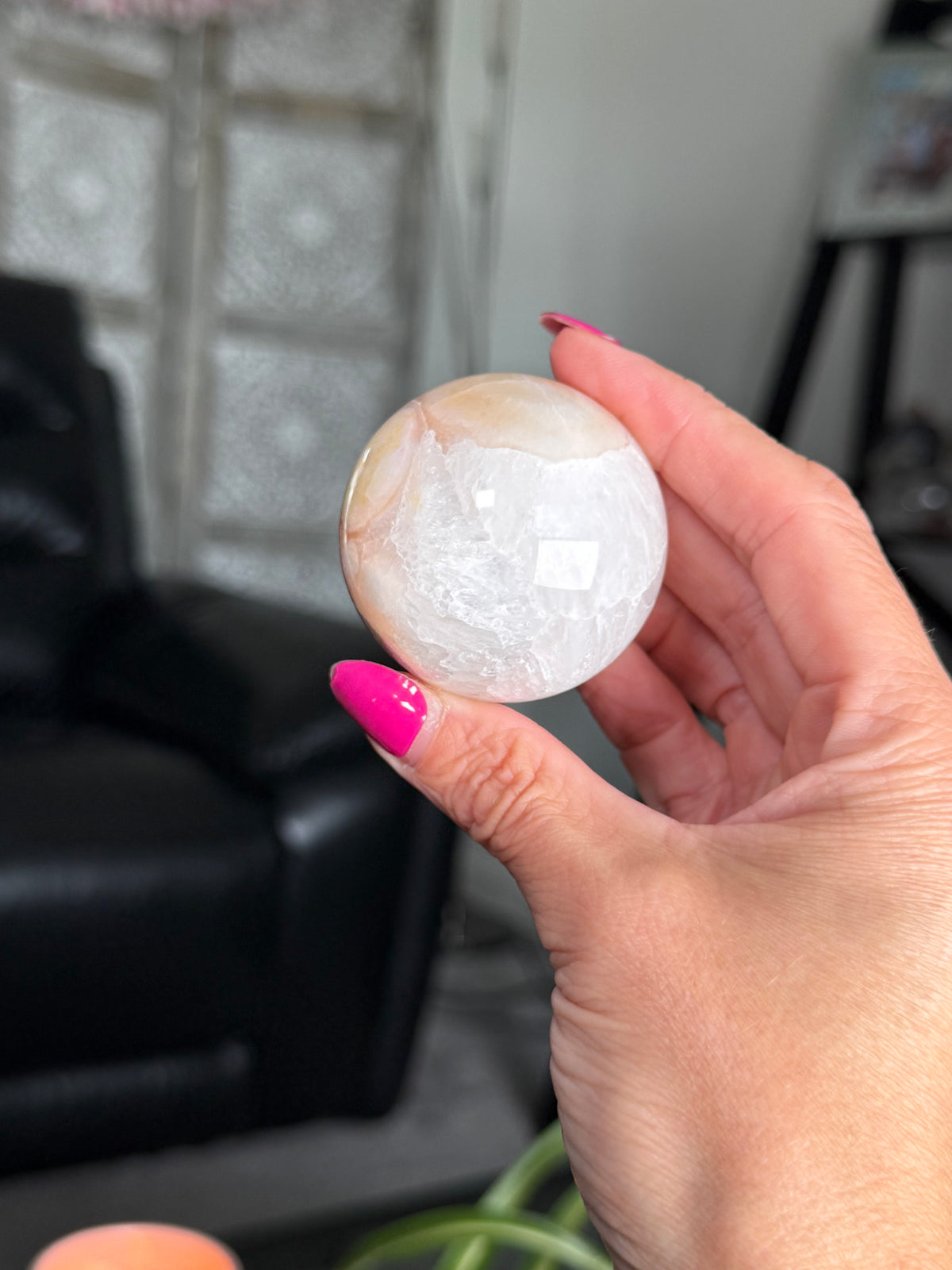 Flower Agate Sphere