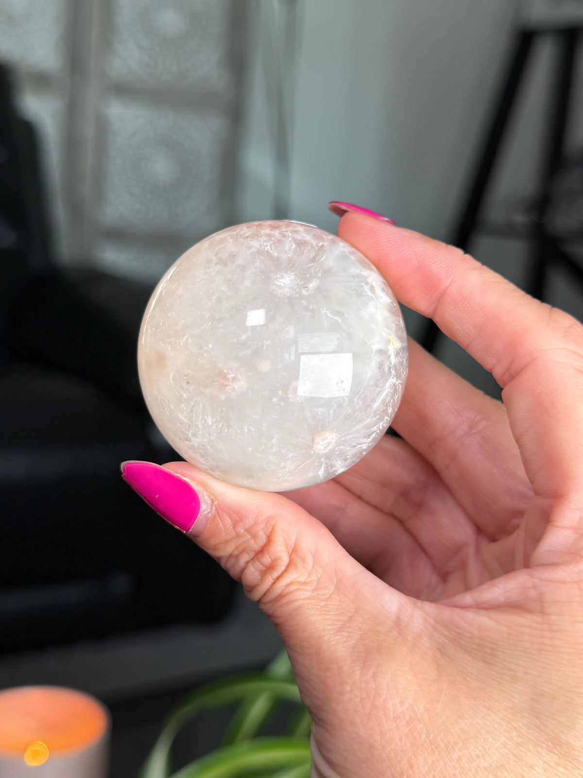 Flower Agate Sphere
