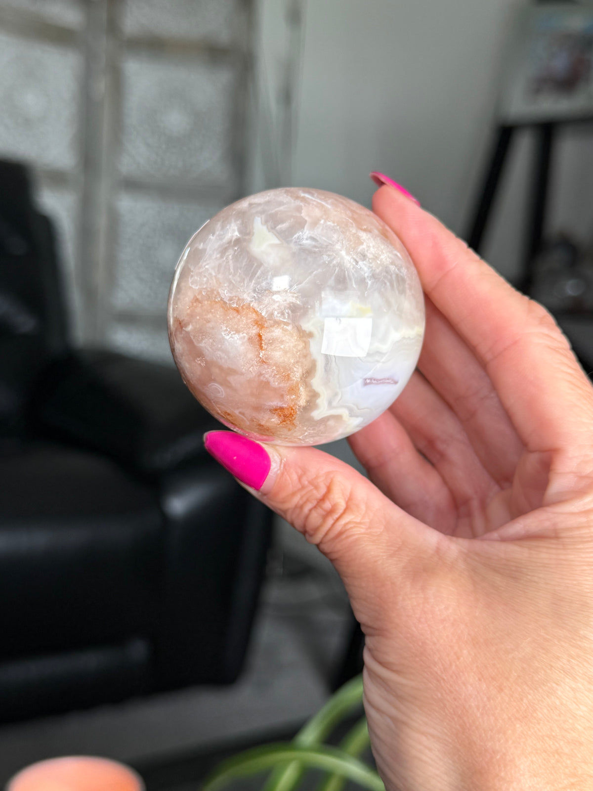 Flower Agate Sphere