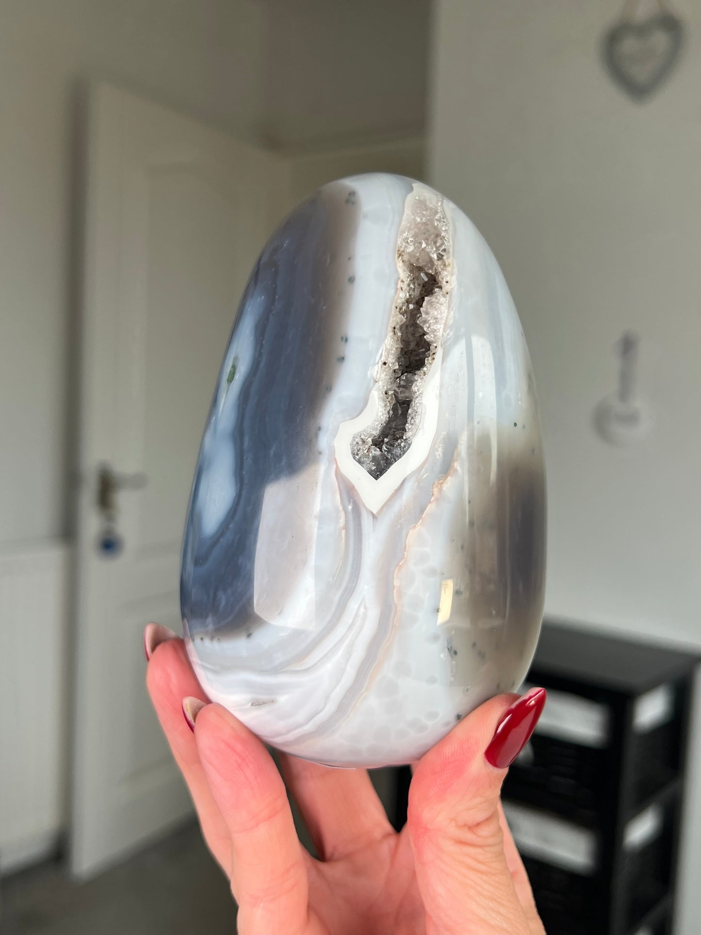 Amethyst Agate Egg With Stand