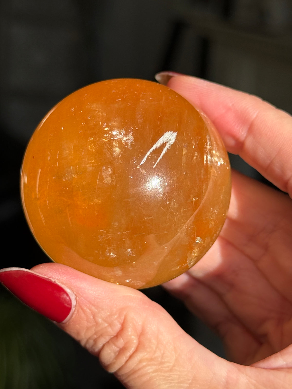 Honey Calcite Sphere - Imperfect