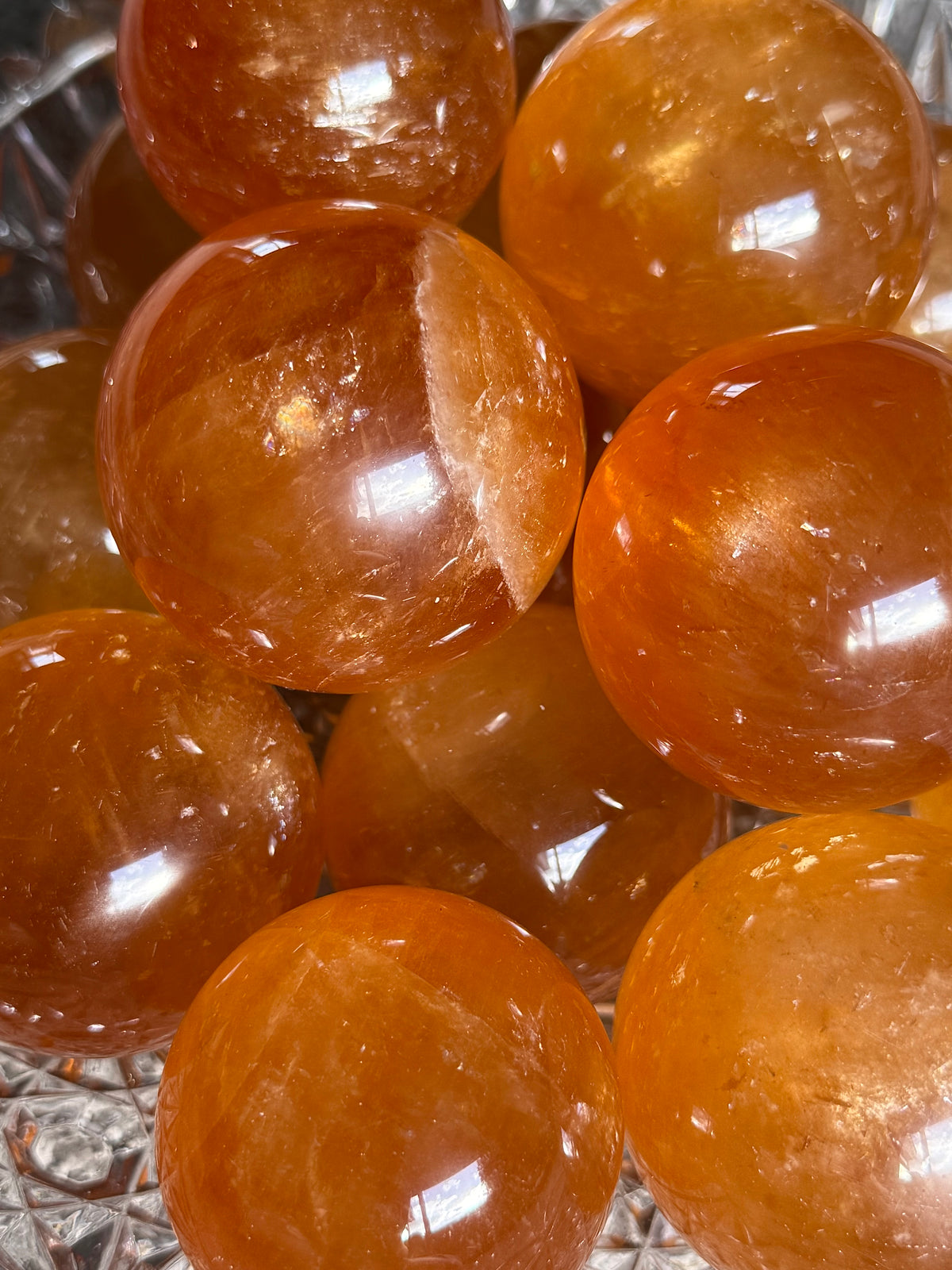 Honey Calcite Sphere