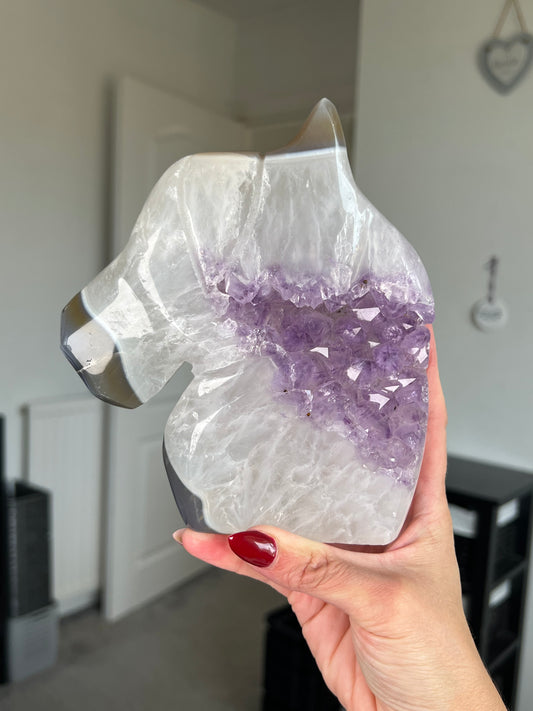 Statement Amethyst Agate Horse